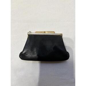 Vintage LOU TAYLOR Black Patent Leather  Coin Purse